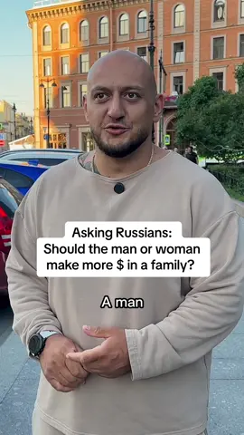 Asking Russian men: Should the man or woman make more $ in a family?  #womensrights #genderequality #equality #equalpayforwomen #equalrights #triggered #notallmen 