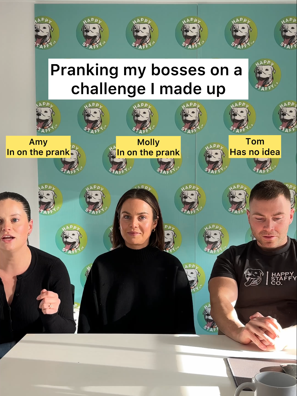 Pranking my boss…🤭👀 #prankvideo #funny #fypシ゚ #boss #bossprank #happystaffy