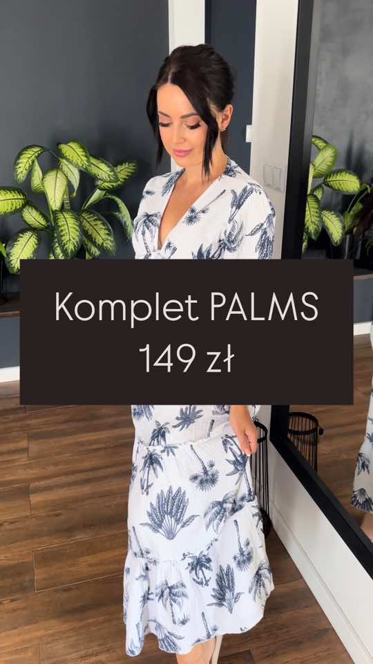 Aby zamówić komplet muślinowy 🌴 PALMS (bluzka + spódnica) napisz do nas DM 💙 Rozmiar uniwersalny. Długość spódnicy: 100 cm, modelka ma 160 cm wzrostu 💃🏻 Cena: 149 zł Masz pytania? Napisz do nas DM 📥 Zawsze odpiszemy 💯  Obserwuj po więcej ➡️ @anessa.butik #butik #butikonline #anessa #anessabutik #viral #live #tiktok Butik • AnessaButik • live • transmisja • ootd