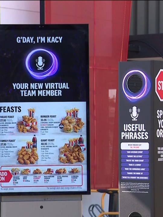 Five KFC stores are preparing to trial artificial intelligence at drive-throughs instead of the usual polite workers. It has failed to take off at McDonald’s and initial trials did not leave customers licking their fingers. #7NEWS