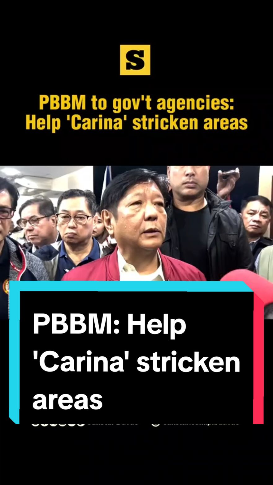 President Ferdinand #BongbongMarcos Jr. ordered government agencies to extend assistance to all areas affected by Super #Typhoon #CarinaPH. 🎥PTV #AllYouNeedToKnow #PBBM #Marcos 