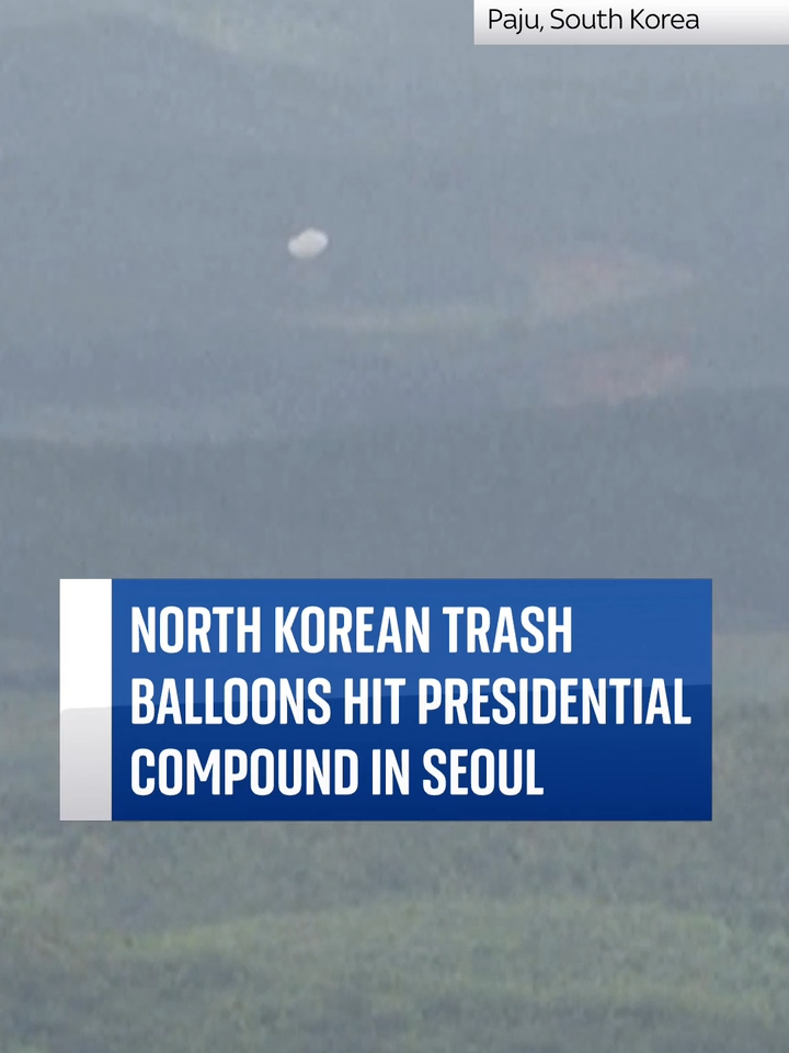 Trash from at least one North Korean balloon fell on a presidential compound in Seoul, raising worries about the security of key South Korean facilities. North Korean trash balloon lands near South Korea's presidential complex #northkorea #security