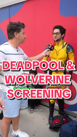 People lined up overnight to see the advanced screening of ‘Deadpool & Wolverine’ and Daryn Jones tries to negotiate with fans to get people to the front of the line.  @Daryn Jones 