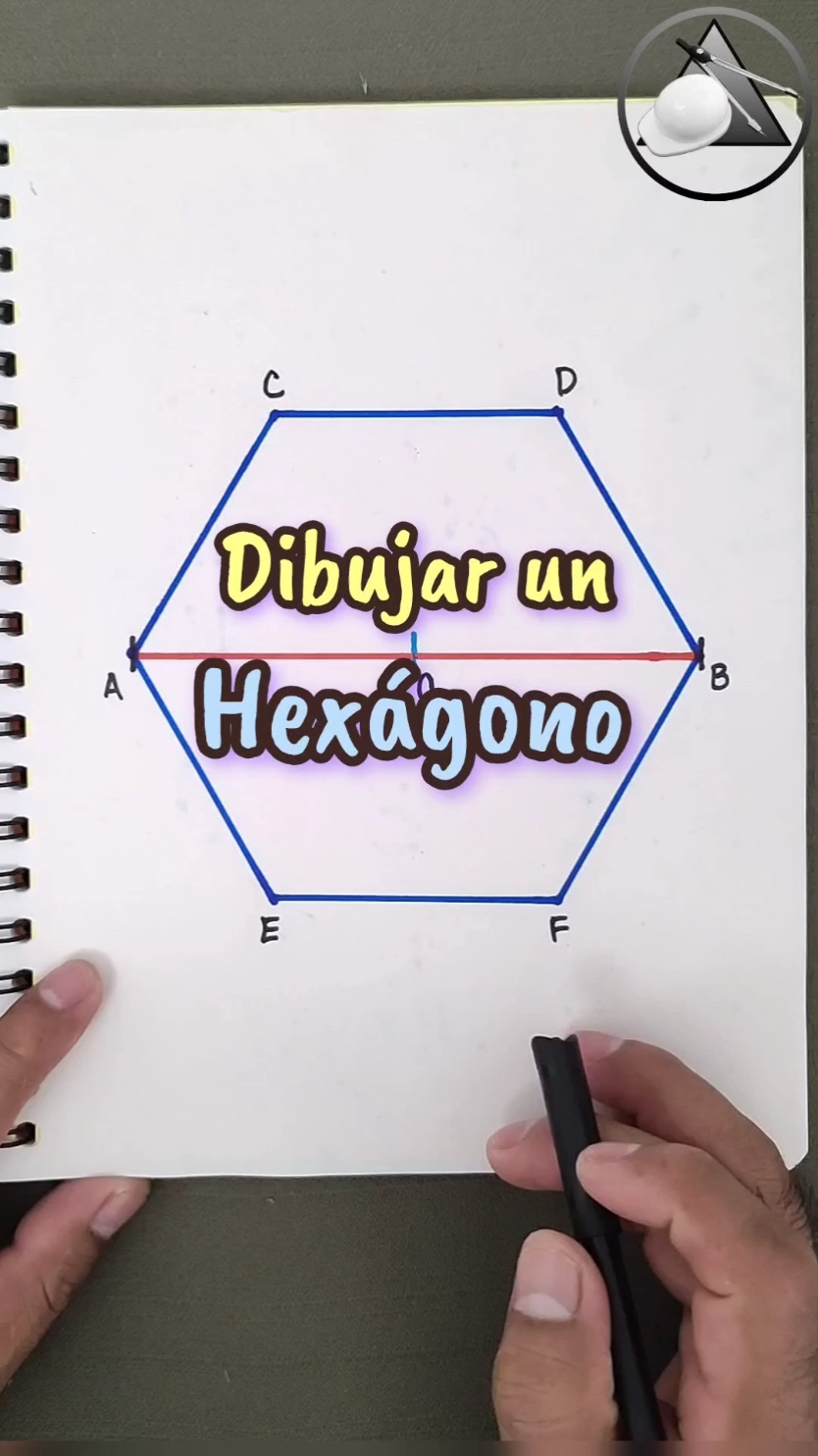 ✅ Como dibujar un Hexágono método fácil 👍  #taller #AprendizIndustrial #welding #tecnico 