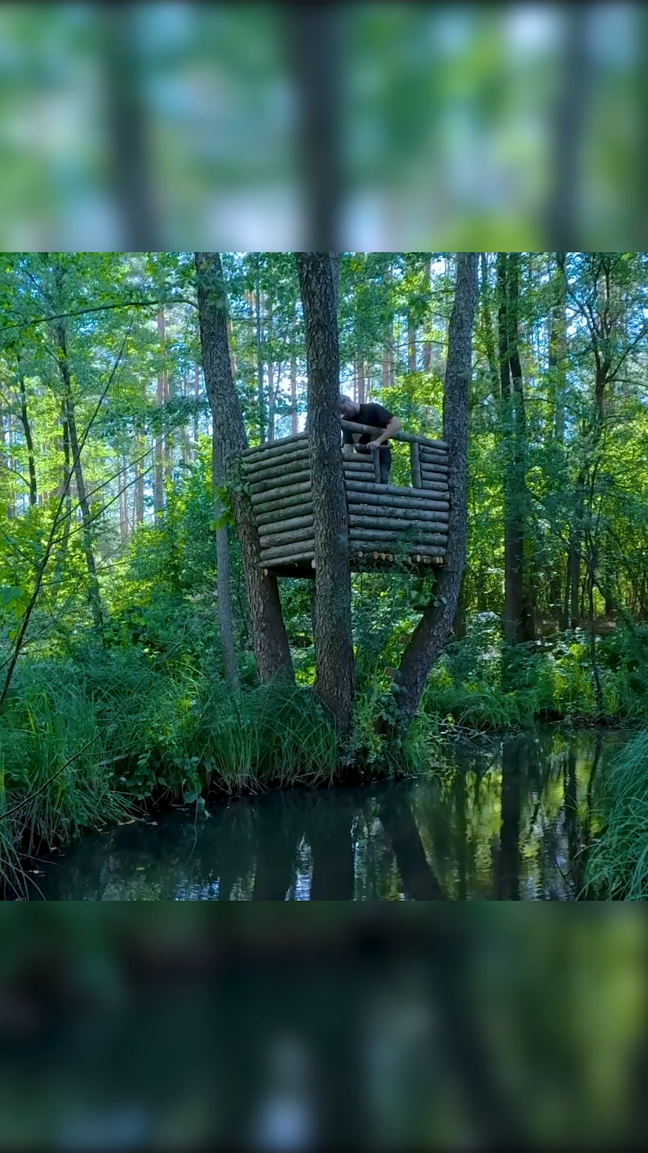 Episode 90 | Built a Tree house in dense forest. Part 1 #wood #bushcraft #craft 