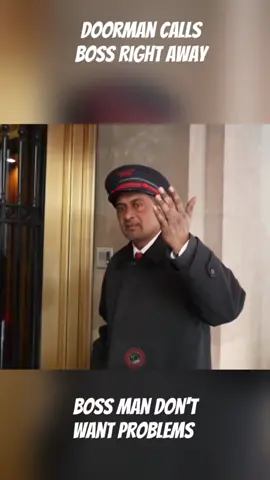Doorman bothered, Bossman comes and defends him. #CapCut #Doorman #auditor #trending #tiktok #funny #nyc #public #rights 