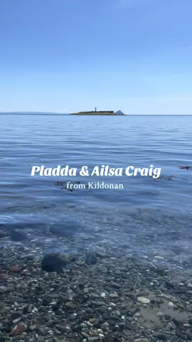 One of my favourite views. Pladda and Ailsa Craig lining up perfectly. #pladda #ailsacraig #isleofarran #arran #kildonan #Scotland #scottishtiktok 