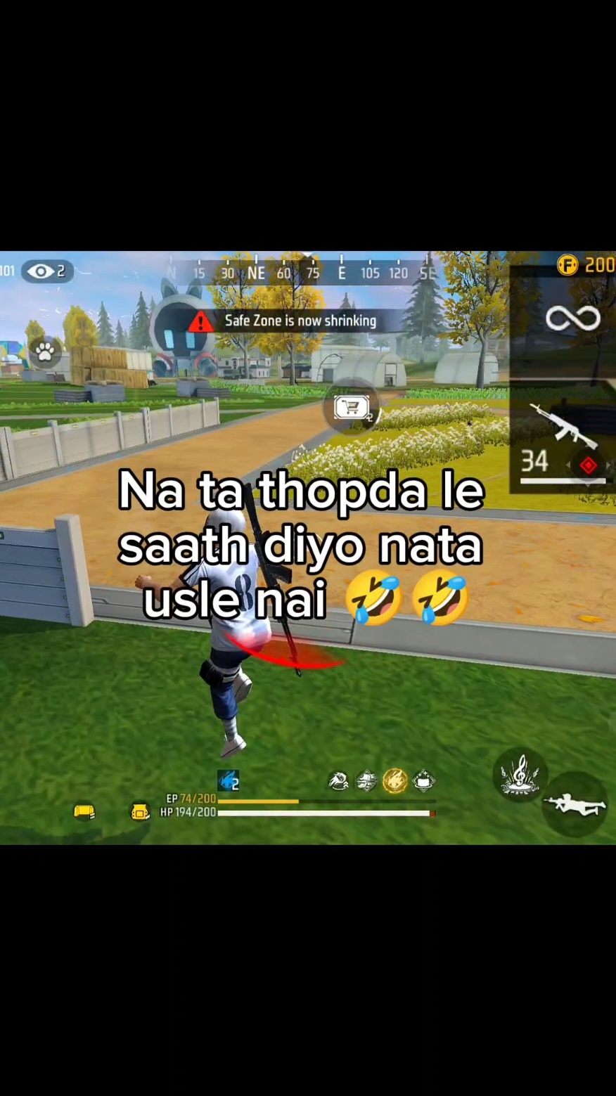 🤣🤣🤣 atleast thopda ta deko vaye hunthyo 😑😑#freefireofficial #fyp #freefirebrazil🇧🇷 #goviral