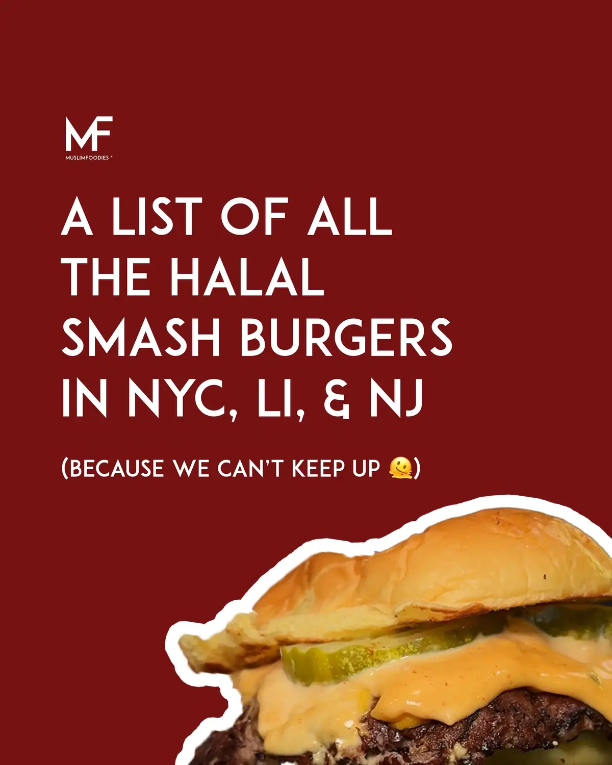 Goodbye 🏳️ #halal #smashburgers #stopit #trend #foodtrend #nyc #newjersey #longisland 