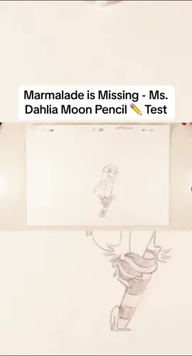 Marmalade is Missing - Ms. Dahlia Moon Pencil ✏️ Test. #2danimation #animation #cartoon #fyp 