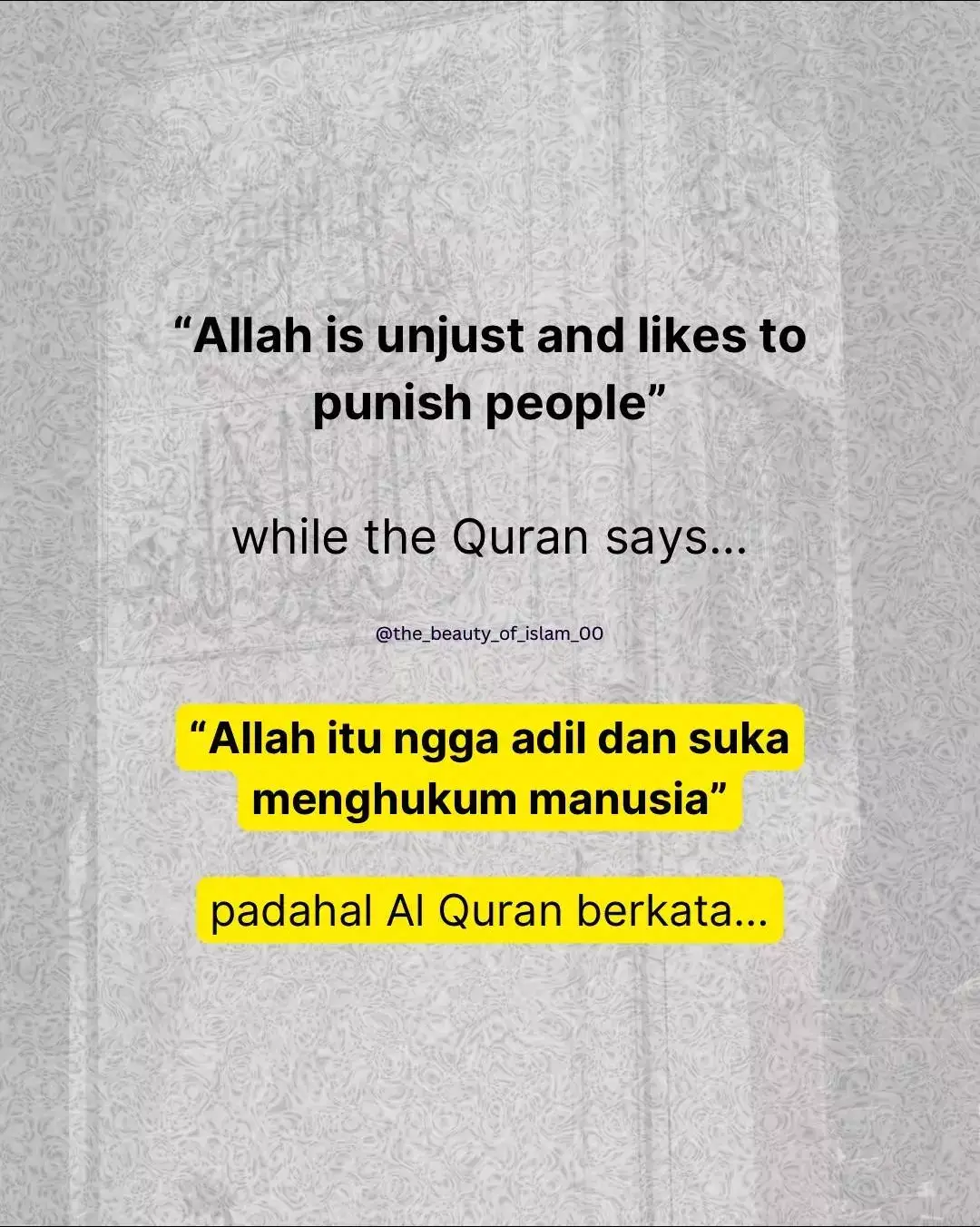 Padahal ini udah lebih dari adil, masih dibilang nggak adil :(( #thebeautyofislam 