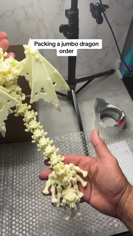Packing a Jumbo Bone whitw dragon #dragons #jumbo #large #gift #halloween #loveyou #familytime #ship #mail #environmentallyfriendly #game #bones #sale 