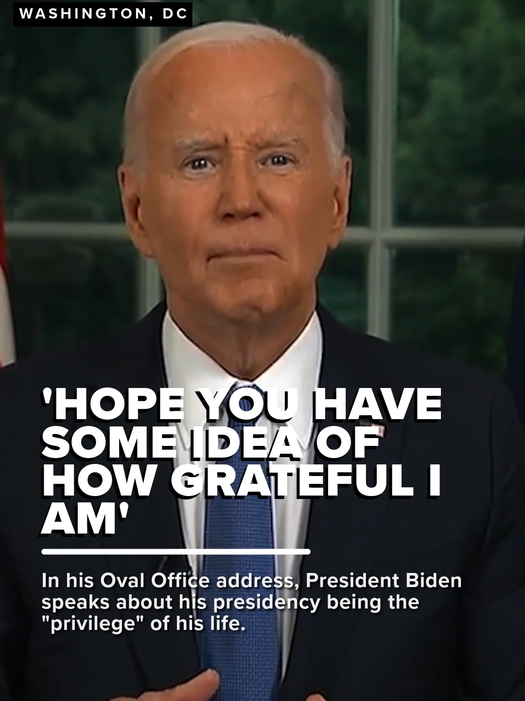 President Biden says serving as president has been the 