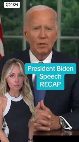#biden #2024election #kamalaharris A recap of President Biden’s primetime address about why he is NOT going to seek a 2nd term. He also announced a new priority in the last 6 months of his term.  