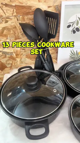 Non-stick materials with 13 pieces cookwares only in a price😍 Induction cooker also can use this cookware🥰 Suitable For small fire cooking 👍🏼👍🏼👍🏼 #cookware #fypls #viraltiktok #fyp≥ #tiktokaffiliatemarketing #nonstickpans #nonstickcookware #cookwareset #tiktokracun