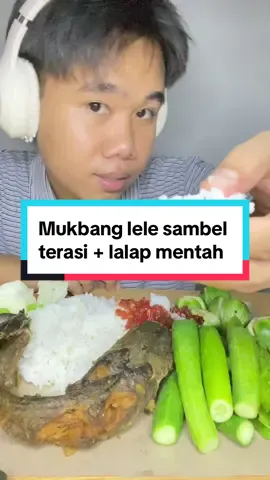 Mukbang Lele + sambel tersasi + Lalap mentah #mukbangeatingshow #mukbang #sambelterasi #lalapanmentah #lalapansambalterasi 