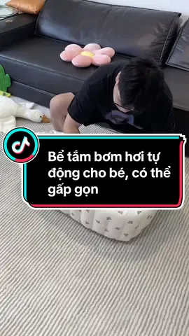 Bể tắm bơm hơi tự động cho bé, có thể gấp gọn mang đi du lịch #reviewmevabe #dodungchobe #bontamchobe #chautamchobe #viralvideo #kỷ niệm xưa 