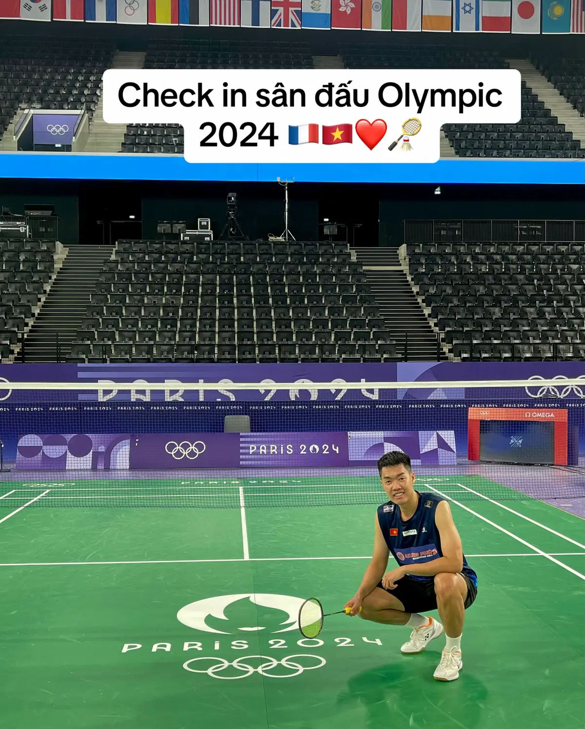 Sân cầu lông hot nhất thời điểm hiện tại 😍🇻🇳❤️🇫🇷🏸