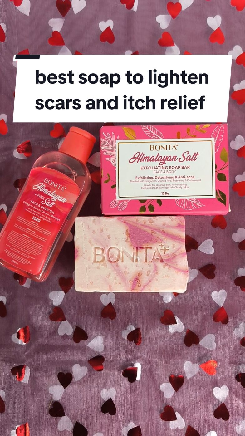 Replying to @lang27749  para mawala ang kati-kati at scars, use the Bonita Himalayan Salt combo now ✨️🥰  #shopwithbonita #bonitahimalayansaltsoap  #himalayansalt #himalayansaltsoap #acne #itchrelief #bodysoap #soap 