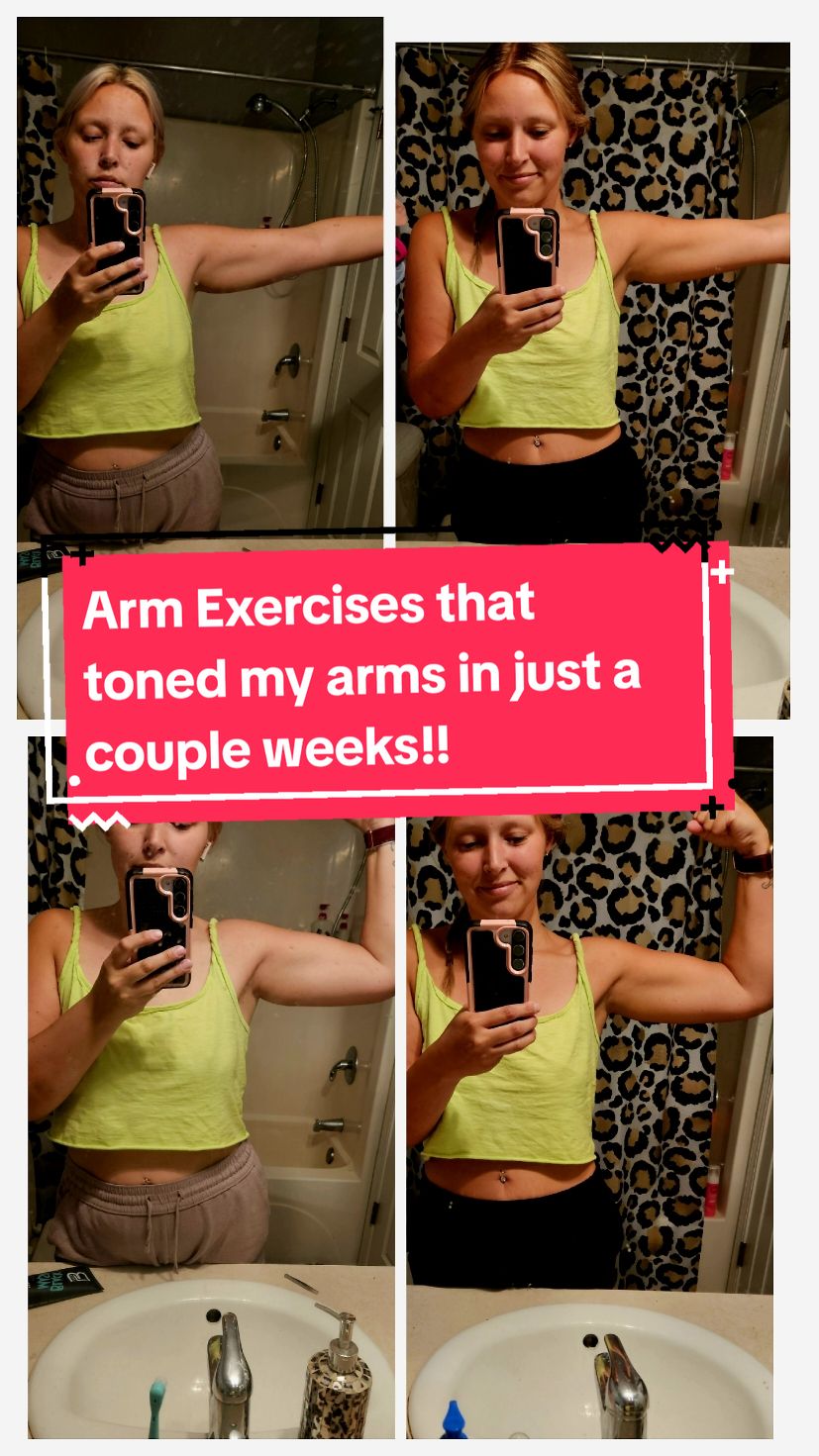 These are the best Arm Exercises that have toned my arms so fast!! All you have to do is stay consistent and you will see results!! #beforeandafter  #armexercises  #womenworkout #howtogettoned #tonedarms #Fitness #athomeworkout #easyworkouts #armworkout #exercise  #viral #musclegain #bodytransformation  #weightloss  #healthjourney  #caloriedeficit  #healthjourney  #FitTok #GymTok #creatorsearchinsights 