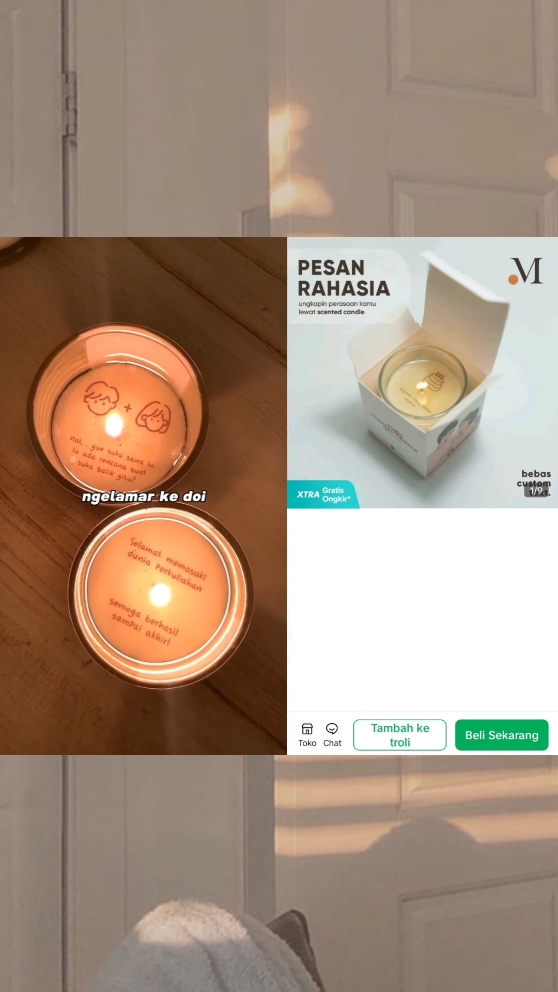 HIDDEN SECRET MESSAGE CANDLE #barangunik #hiddenmessagecandle #lilinpesantersembunyi #hadiahlilinaromaterapitulisan 