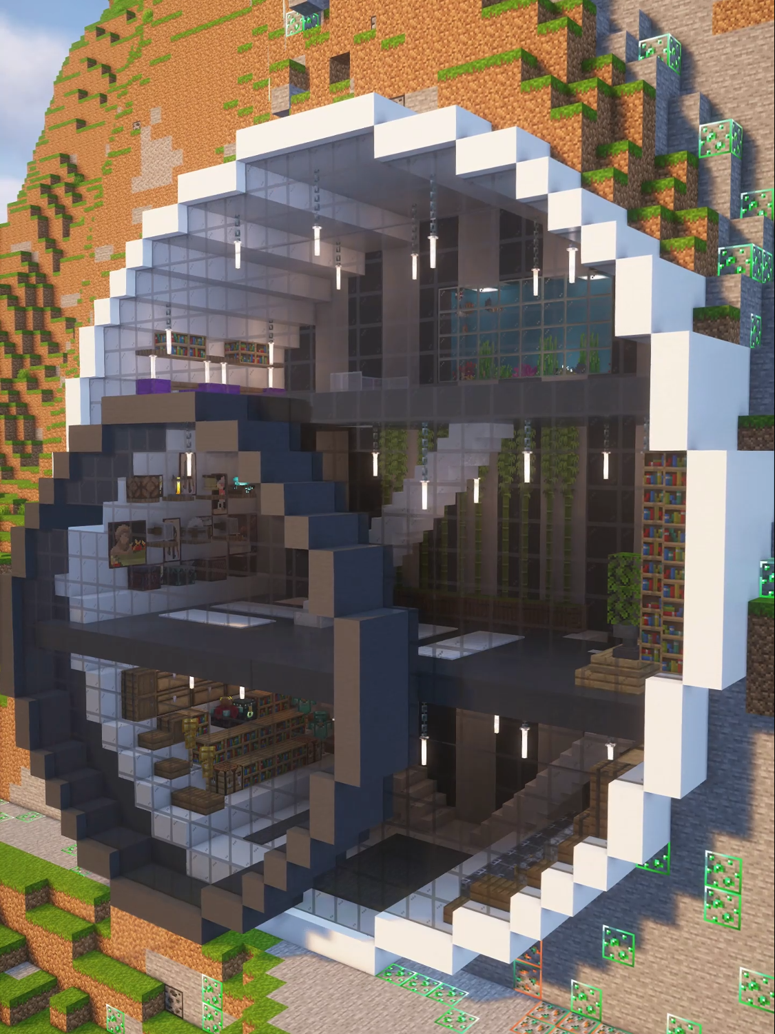 Mountain Modern House🏡#Minecraft #tutorials