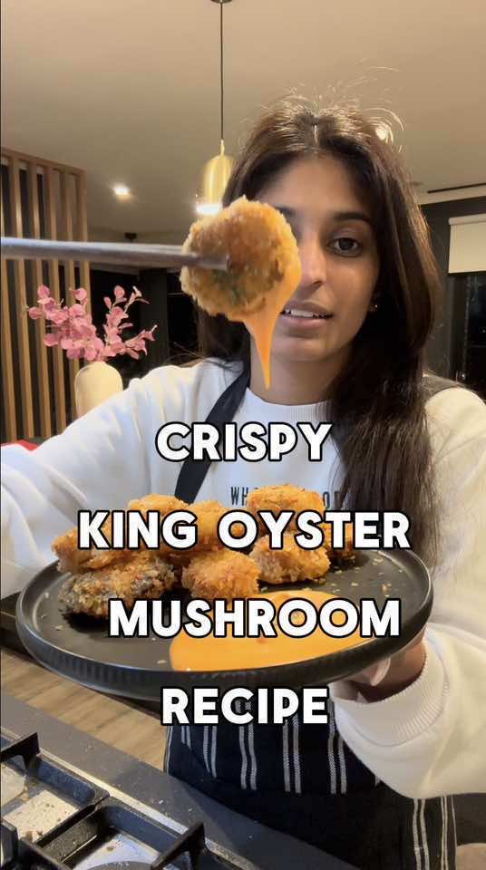 Krispy king oyster mushroom 🍴🍽️ #mushroomeecipe #mushrooms #mushroom #quickrecipe 