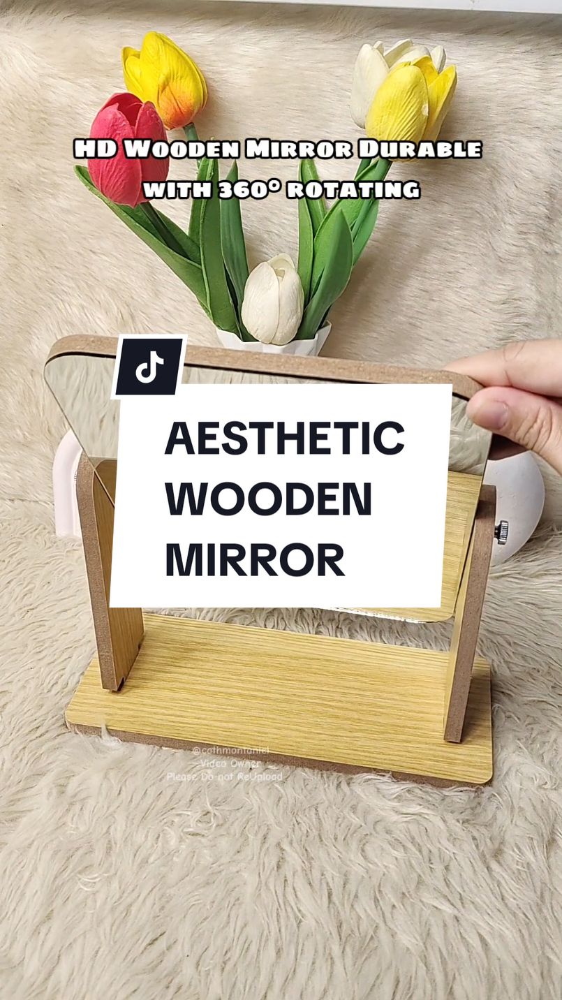 sulit na sulit finds ko dito sa tiktok ✨ wooden mirror! #mirror #salamin #woodenmirror #aestheticmirror #hdmirror #tiktokfinds #catchycathyonlineshop #cathmontaniel 