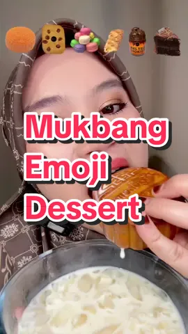 Mukbang emoji again! Comment dekat bawah emoji apa lagi korang nak akak makan😚 #emojichallenge #mukbangemoji #mukbang #asmr #dessert 
