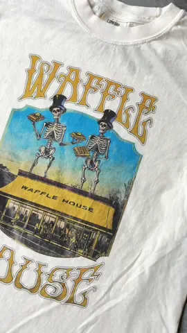 In love with this one 🧇 #fypage #funnytshirt #graphicdesign #wafflehouse #skeleton #unhinged #SmallBusiness #tshirtbusiness #funnyshirt 