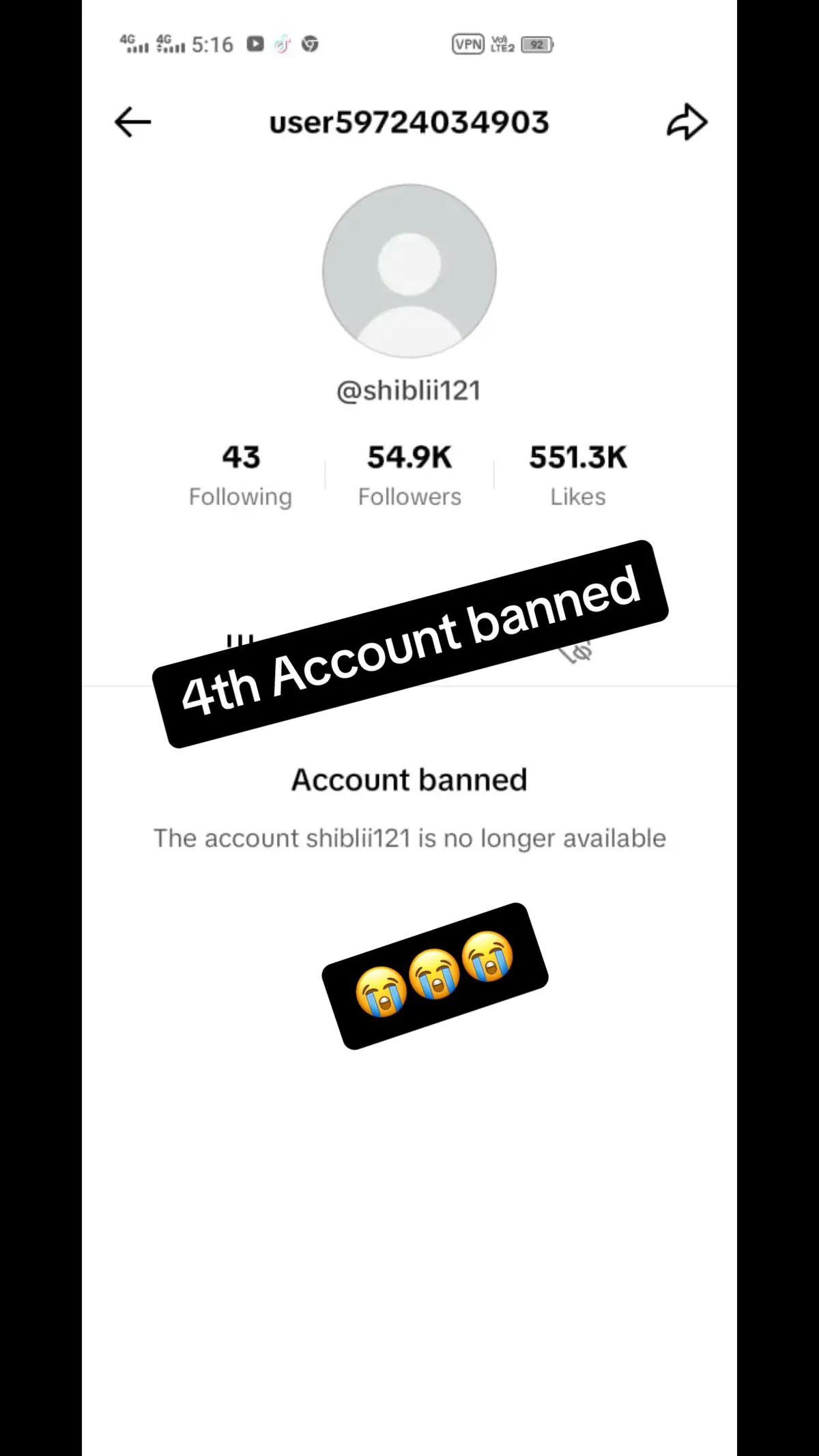 Another Account Banned 😭 #shibli7 #abuzarriaz 