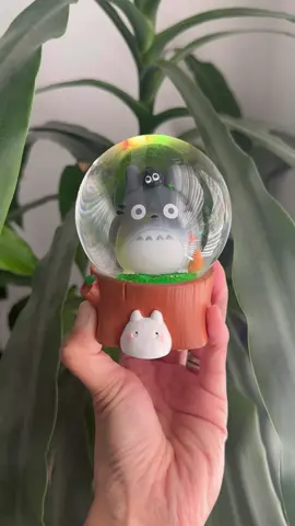 The cutest Totoro Studio Ghibli Light Up Snow Globe 😍 #totoro #studioghibli #snowglobe #blindbox #musicbox 