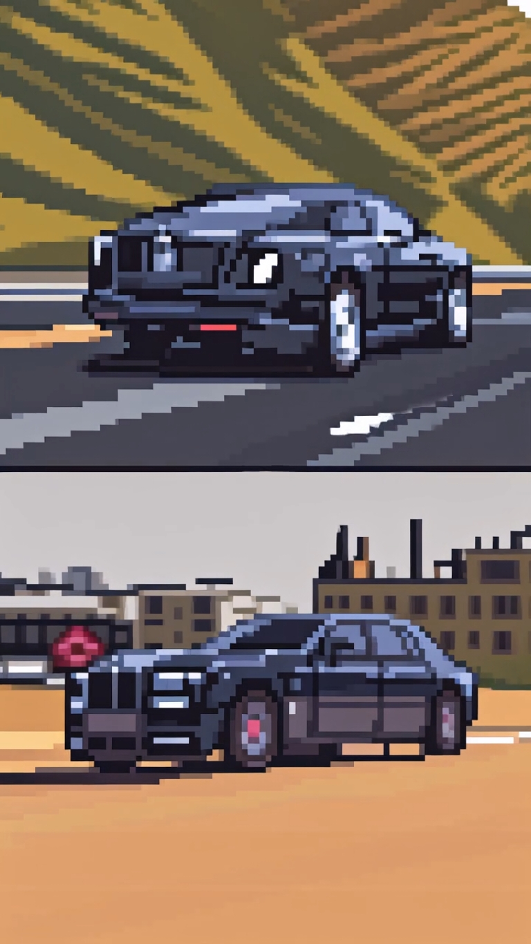 PXLRR ◼️ 🎥 @.  #pixelart #rollsroyce #phantom #spectre #rdb #ai #art #aiart