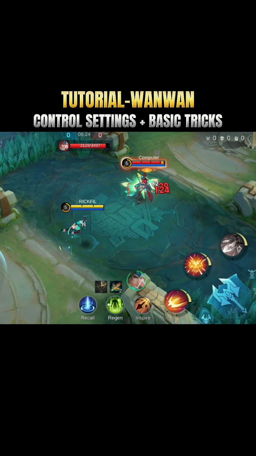 Tutorial Wanwan Mobile Legends | Control Settings + Basic Tricks #mobilelegends #wanwan #wanwanmobilelegends #mlbbtutorial #rickfil 