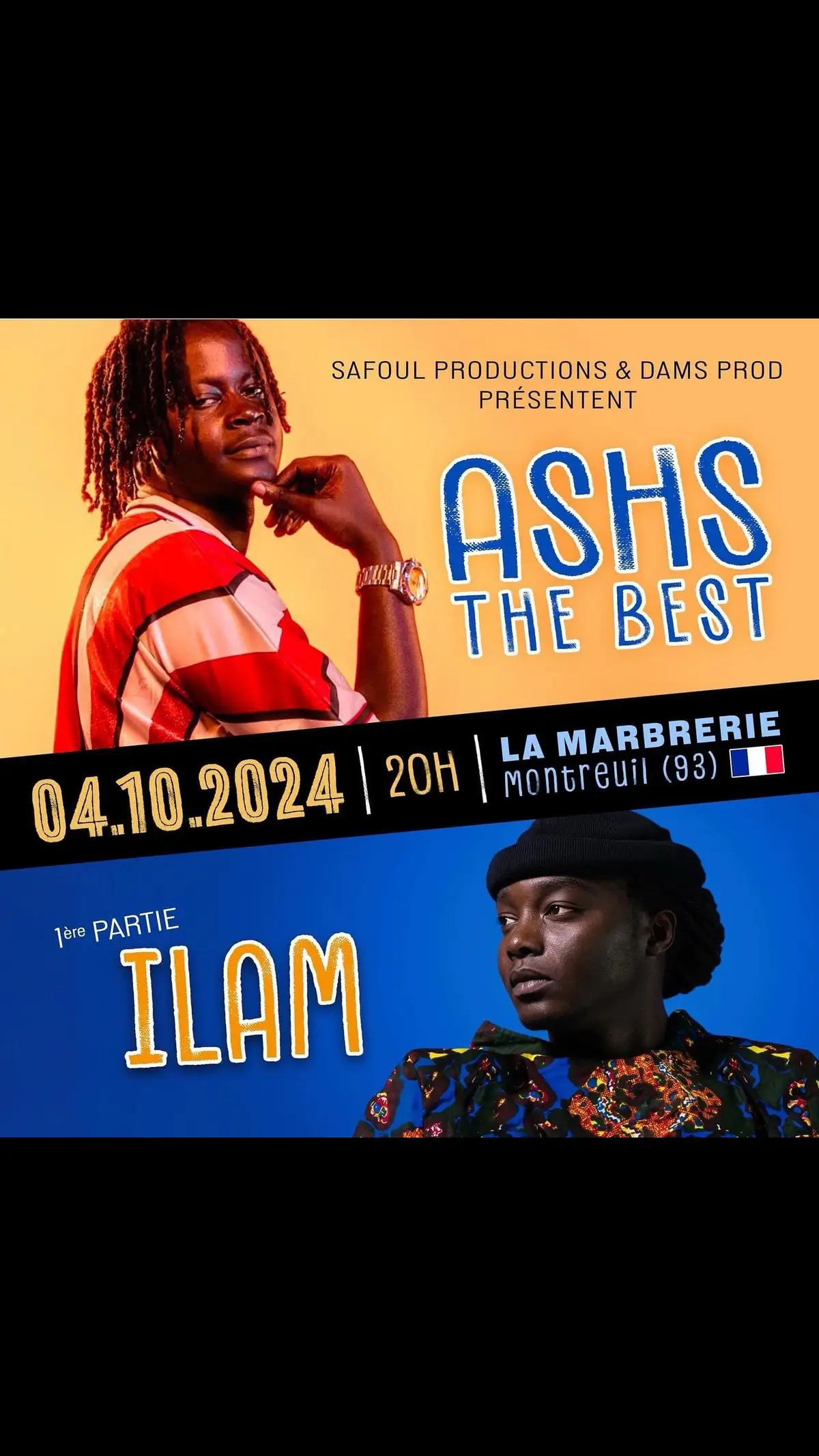 🟥🔲ÉVÉNEMENT/ CONCERT - Venez assister au concert exceptionnel du phénomène de la musique sénégalaise, ASHS THE BEST, qui vous présentera ente autre, son dernier album ” FKJB ”.  ILAM , qui viendra du Canada nous fera voyager lors de la première partie en nous proposant son tout dernier album ”NÉNÉ”. #senegal  @AshTheBest 