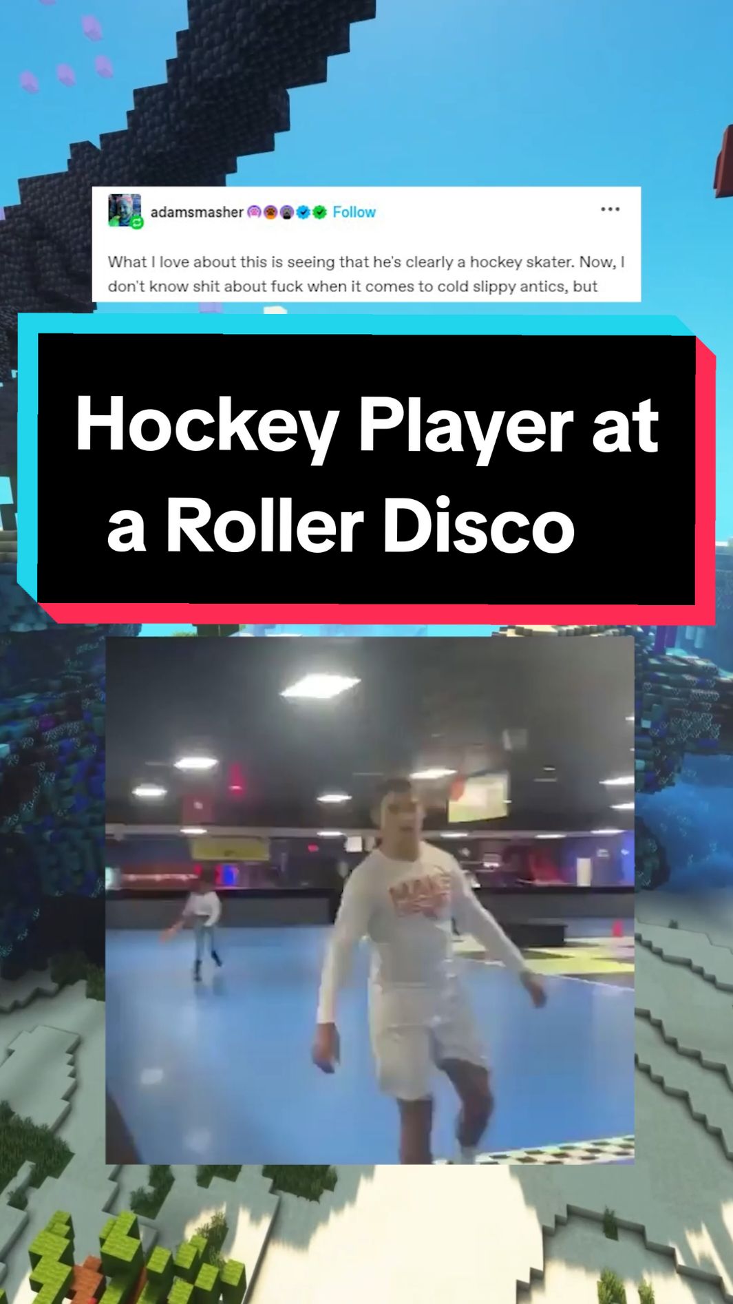 Hockey player at a roller disco?  #qna #tumblr #funny #storytime #hockey #skate #rollerskating #rollerdisco 