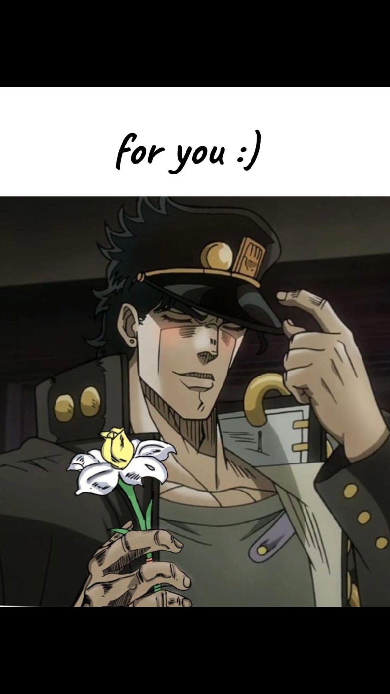 Jotaro giving flowers! #jjba#capcut#memecut#fyp#jotaro#jojo#flowers 