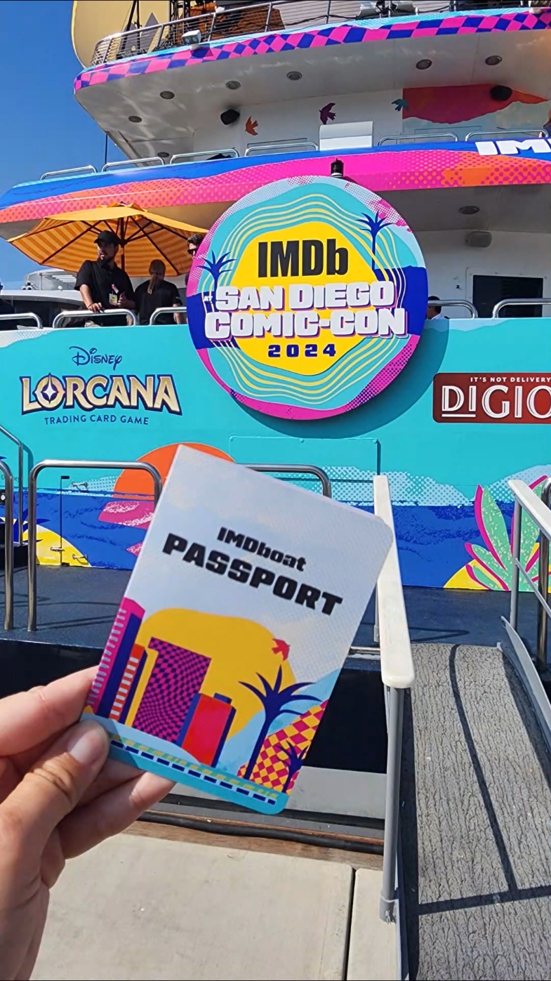Come with me to the IMDboat at SDCC where you can snap a themed photo at The Lord of the Rings: Rings of Power season 2 photo booth, try your hand at Entertainment trivia, learn more about the new Disney Lorcana TCG game, and refuel at the DiGiorno Relax and Recharge Lounge with special flavors to celebrate the release of Deadpool & Wolverine! Hang onto your passport because doing all the activities earns you a free gift on the way out!  @imdb #IMDb #IMDbPartner #SDCC #IMDboat @digiorno @disney @theringsofpower 