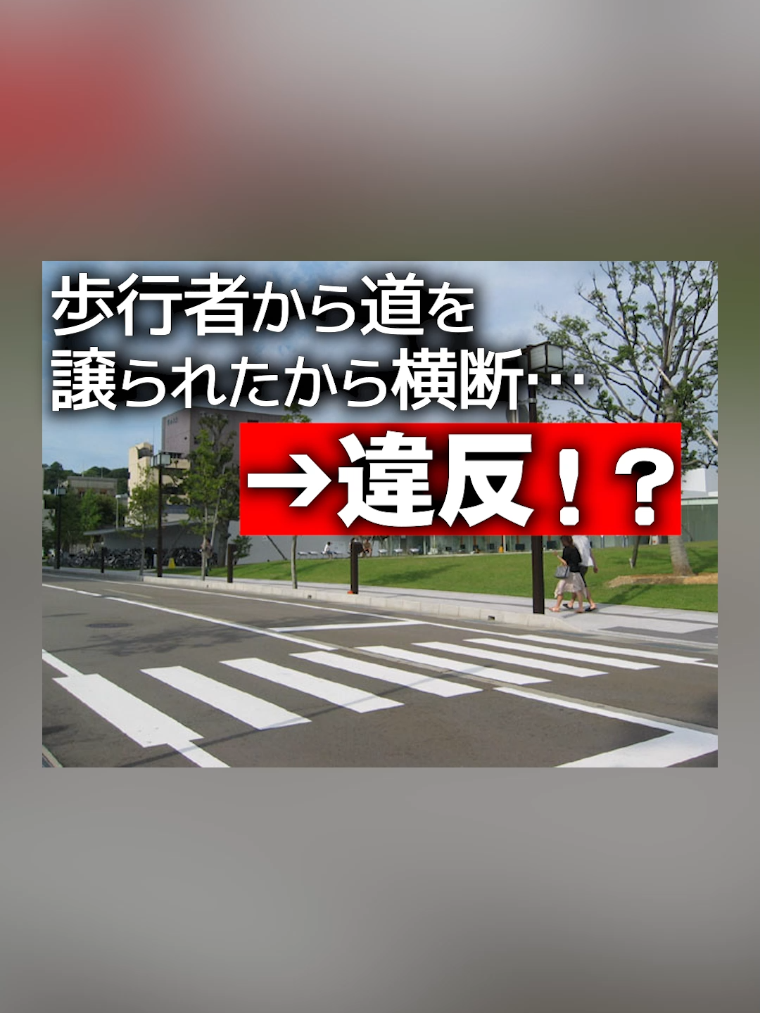 横断歩道で歩行者から「お先にどうぞ」…渡ってもいいの？#横断歩道 #歩行者 #自動車