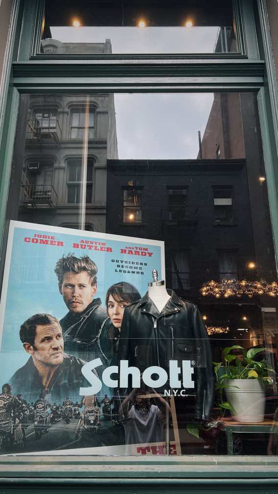 The pilgrimage is complete ##schottnyc##bikeriders##nyc##newyorkcity##schott568##bikeridersmovie##leatherjacket##schottperfecto##mensclothing##mensstyle##motorcycles##harleydavidson##film##newyork##schott