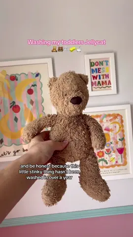 Who has a back up comforter? I wish we got one sooner & swapped them regularly as Amalie knows when it isnt her usual bear. This one is si sad looking and not fluffy anymore but its just because he is very well loved #jellycat #toddlersoftiktok #mumsoftiktok @Jellycat @Childs Farm @Comfort UK 
