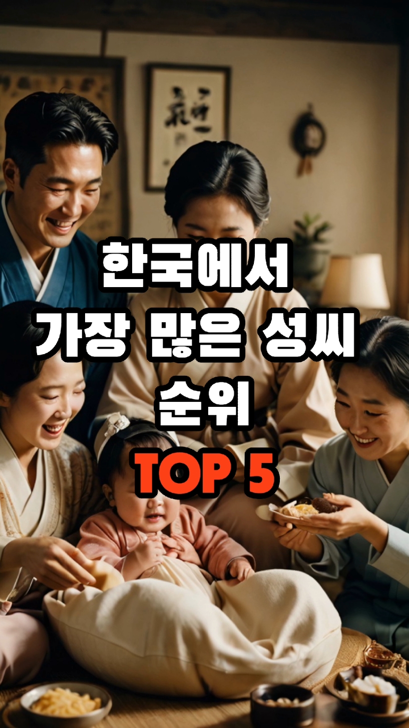 한국에서 가장 많은 성씨 순위 TOP 5 #성씨 #성씨순위 #오야지 #지식 #생활지식 #생활정보 #이슈 #정보 #궁금 #순위 