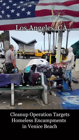Cleanup homeless in Venice beach #california #losangeles #america #venicebeach #foryou #foryourpage #viral #homeless 