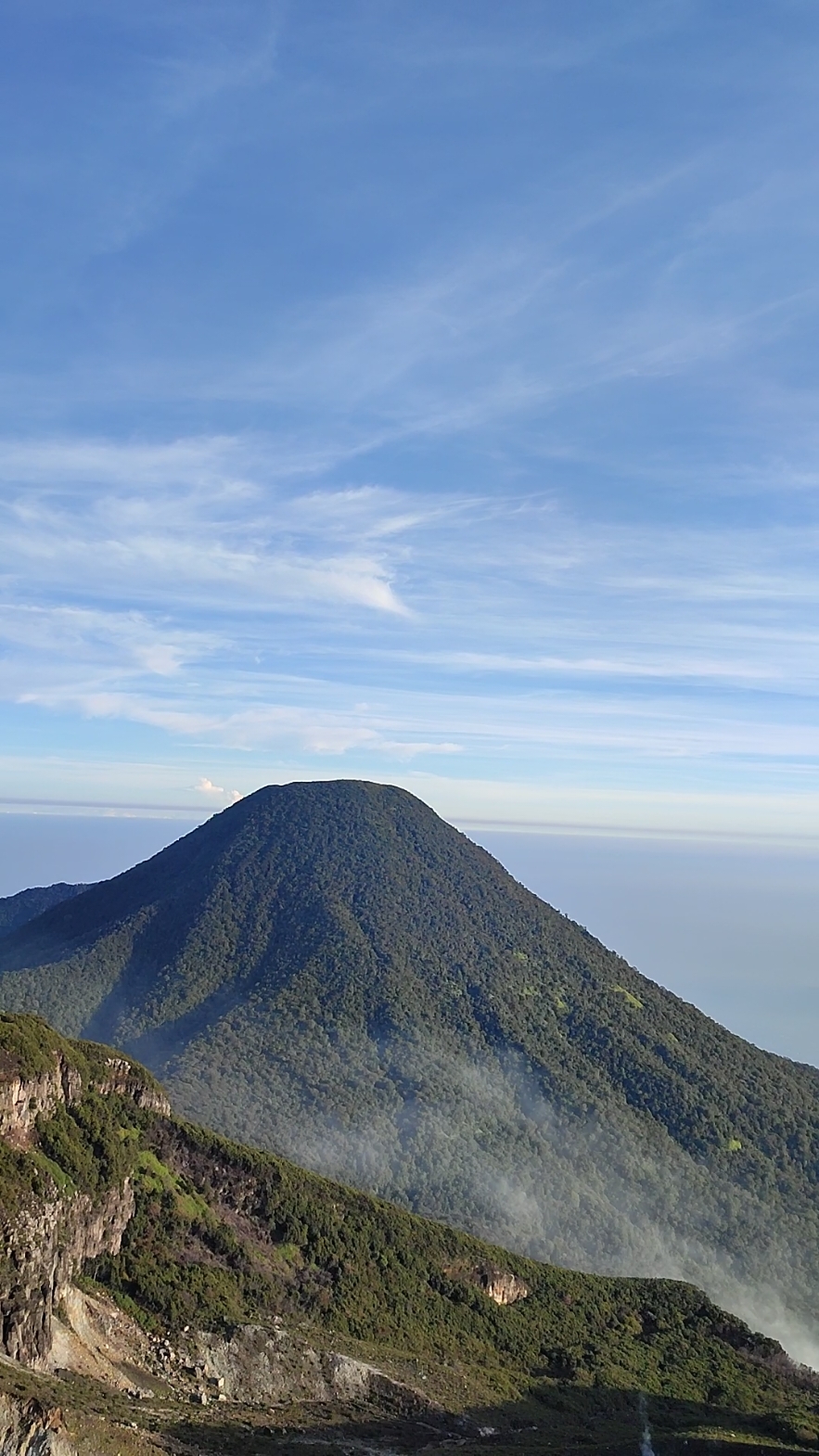 hoki dapet view cantik di gunung gede pangrango😍🍃 #gununggede #gedepangrango #gununggede2958mdpl 