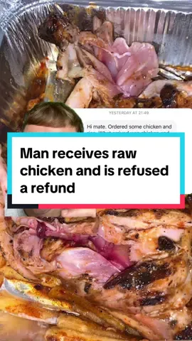 how can he not receive a refund? absolutely baffled #ubereats #raw #chicken 