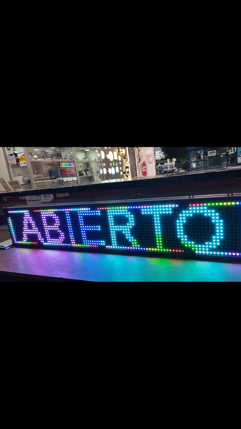 Letrero LED RGB Multicolor  📍 Mide 1m x 20cm 📍 Aplicación 📲 LED ART #quito #ledecuador #110v #paratiiiiiiiiiiiiiiiiiiiiiiiiiiiiiii #🇪🇨 #decor #publicidad 