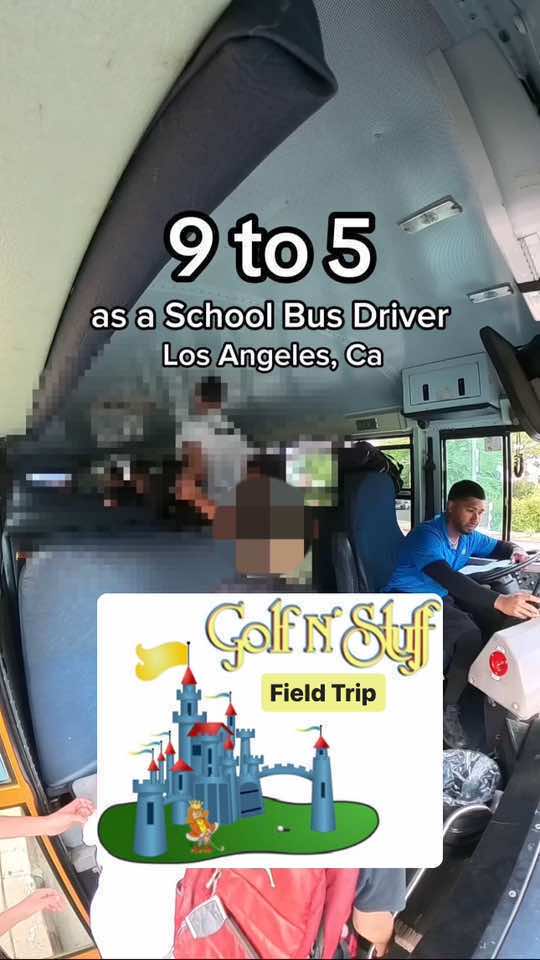 Pt 12. Yes I paid to play mini golf 🏌🏽 #schoolbusdriver #cdl #losangeles #Vlog #dayinmylife 