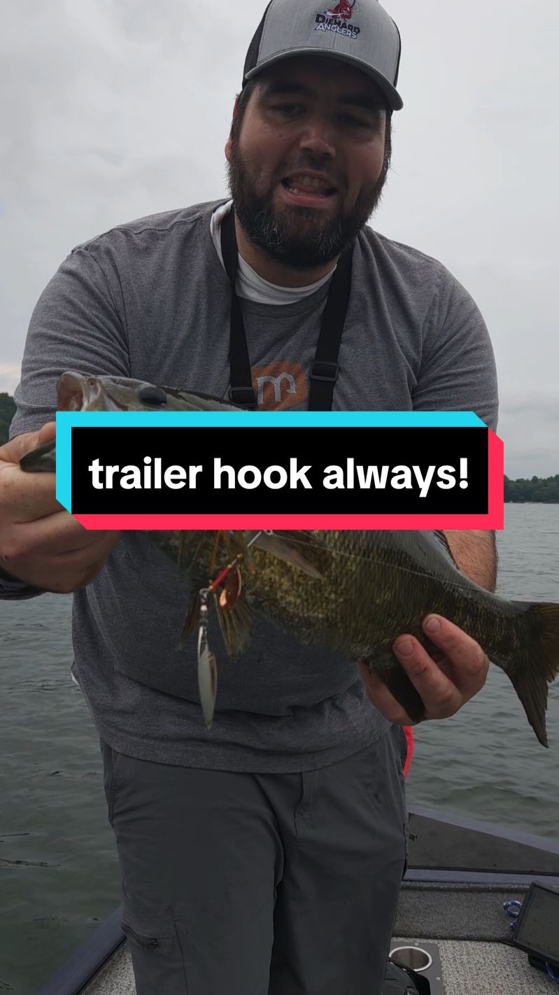 Trailer over errthang for me! #fishtok #fishing #fish #fisherman #fishinglife #fishingtiktoks #bassfishing #angler #smallmouthbass #bigfish #spinnerbait #viralfishing #trailer #hook #thatswhy #candlewoodlake #catchandrelease #fypviral @lostriverlures2.0 