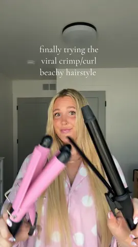 This might just be my new favorite hairstyle! #beachyhair #crimpcurls #crimpyhair #curledhair #beachywaves 