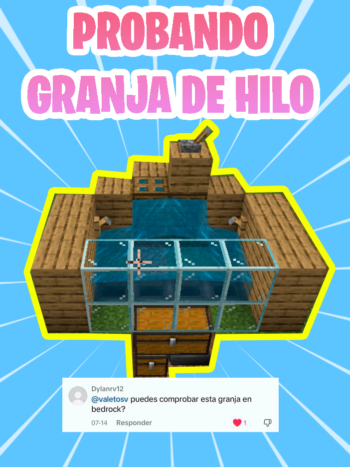 ¿FUNCIONA GRANJA DE HILO? #Minecraft #Bedrock